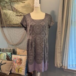 The Limited Black and Lavender Patterned Dress